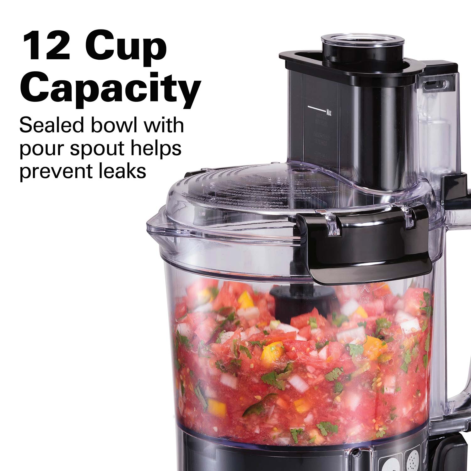Hamilton Beach Stack and Snap 12 Cup Food Processor Black 70724