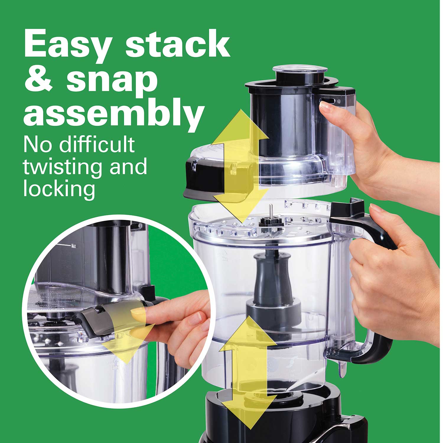 12-Cup Stack & Snap™ Food Processor