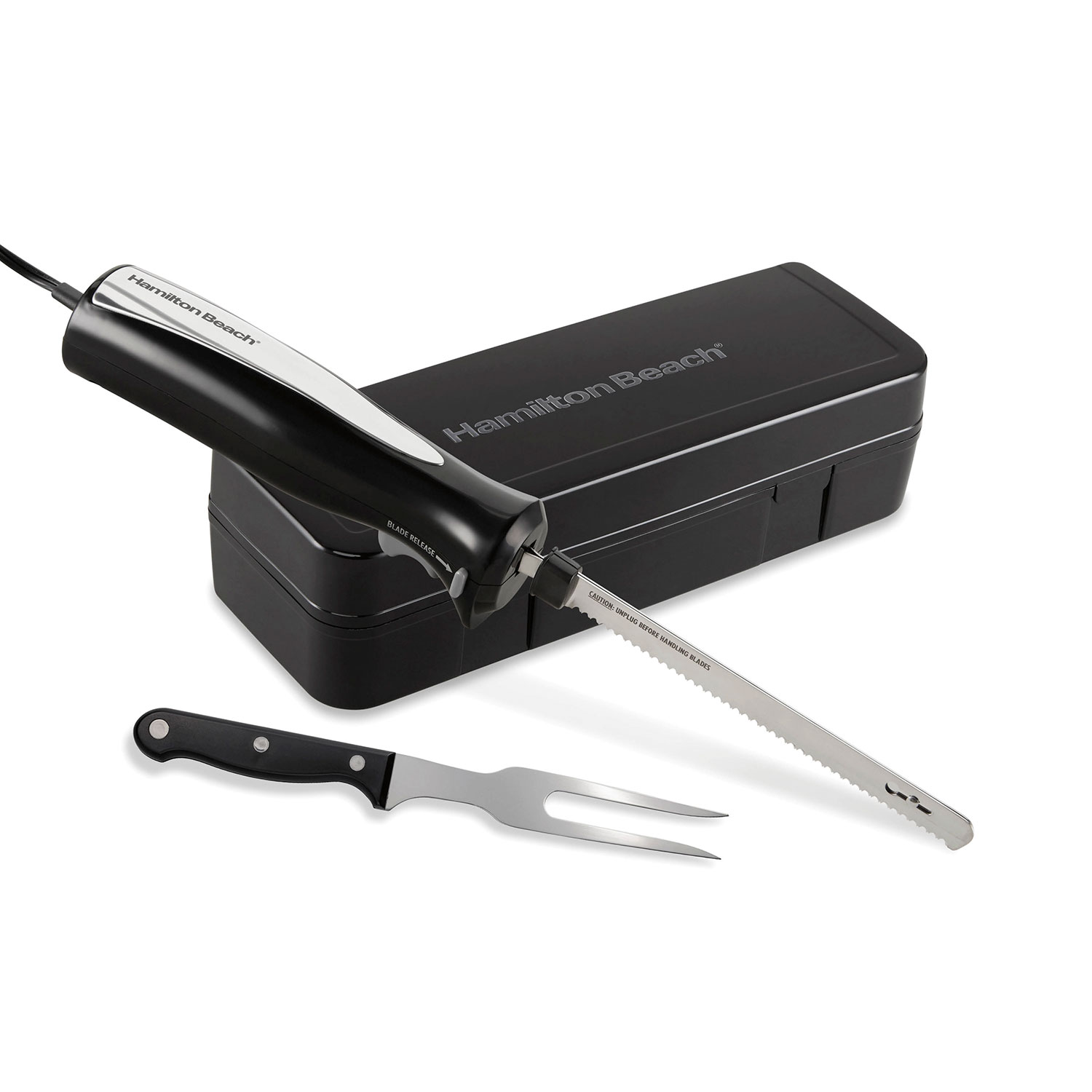 Electric Knife Set with Cool-Touch Ergonomic Handle and Storage Case (74277)