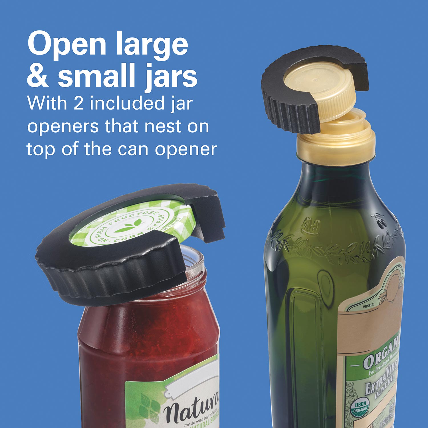 Multi-purpose 4 in 1 Can Opener Jar Opener Bottle Lid Gripp Gourd