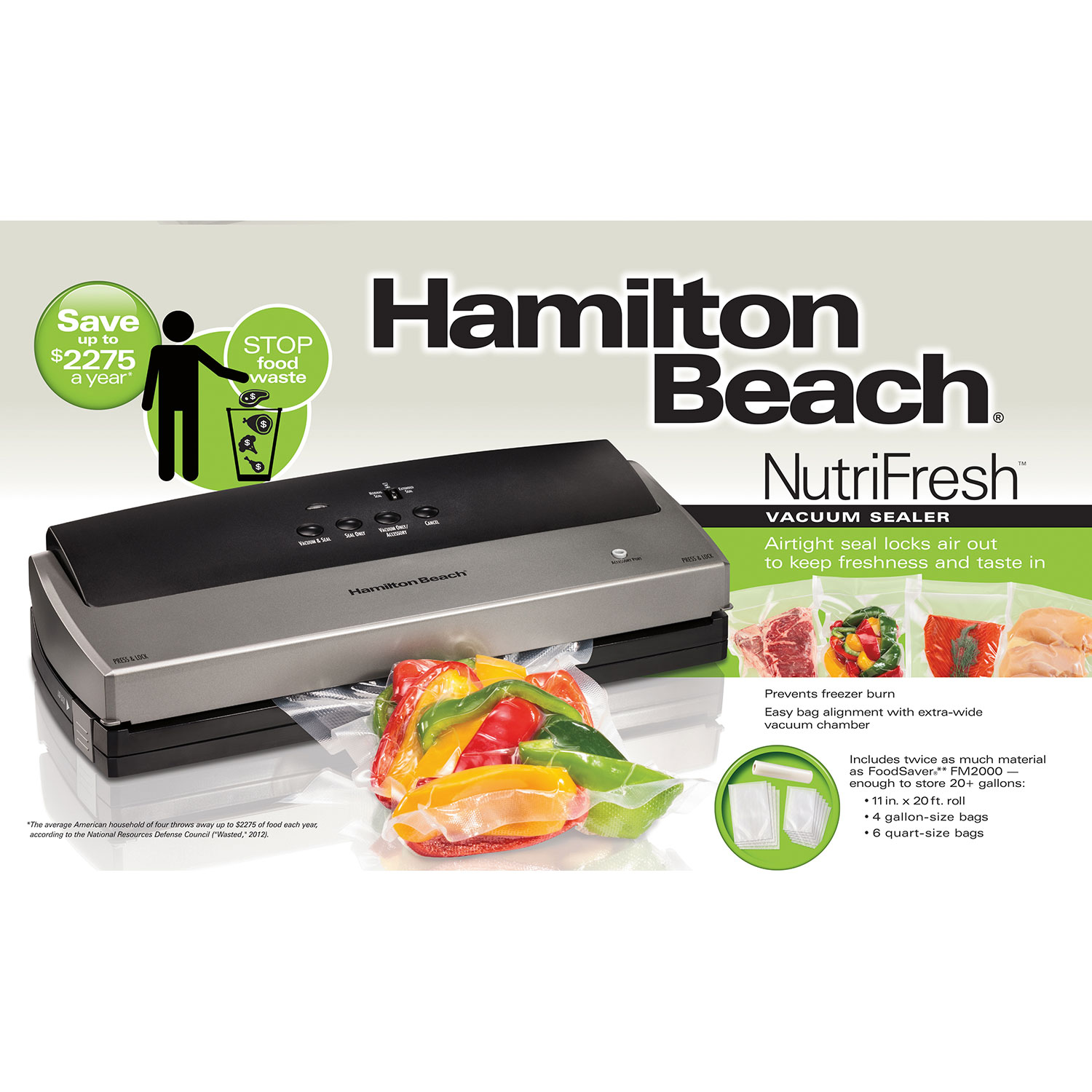 Hamilton Beach NutriFresh™ Vacuum Sealer 78214