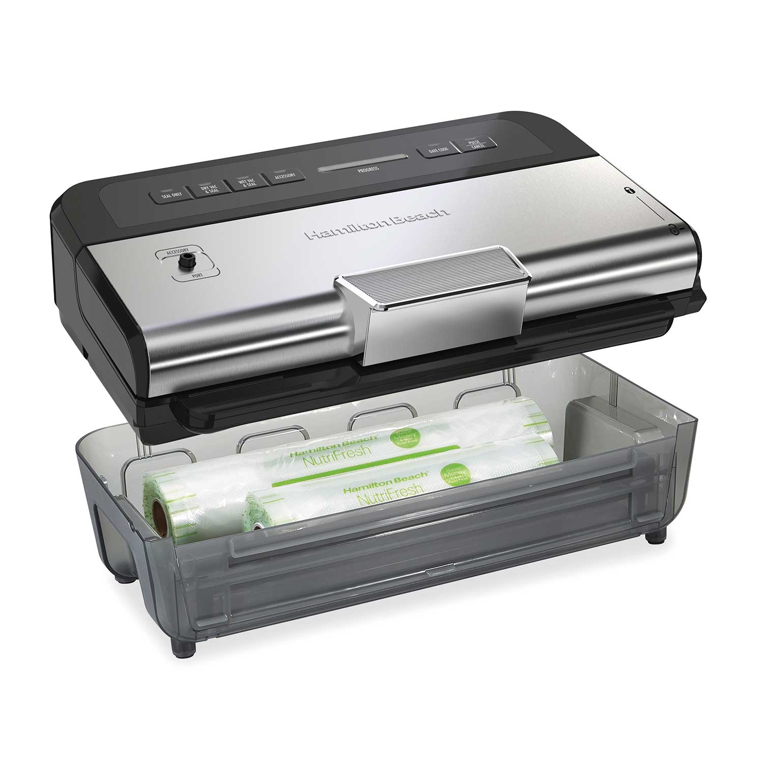 NutriFresh™ Food Vacuum Sealer with 2-Roll Storage & Starter Kit (78218)