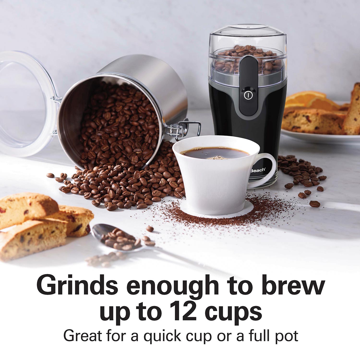 Hamilton Beach Fresh Grind Electric Coffee Grinder for Beans, 12