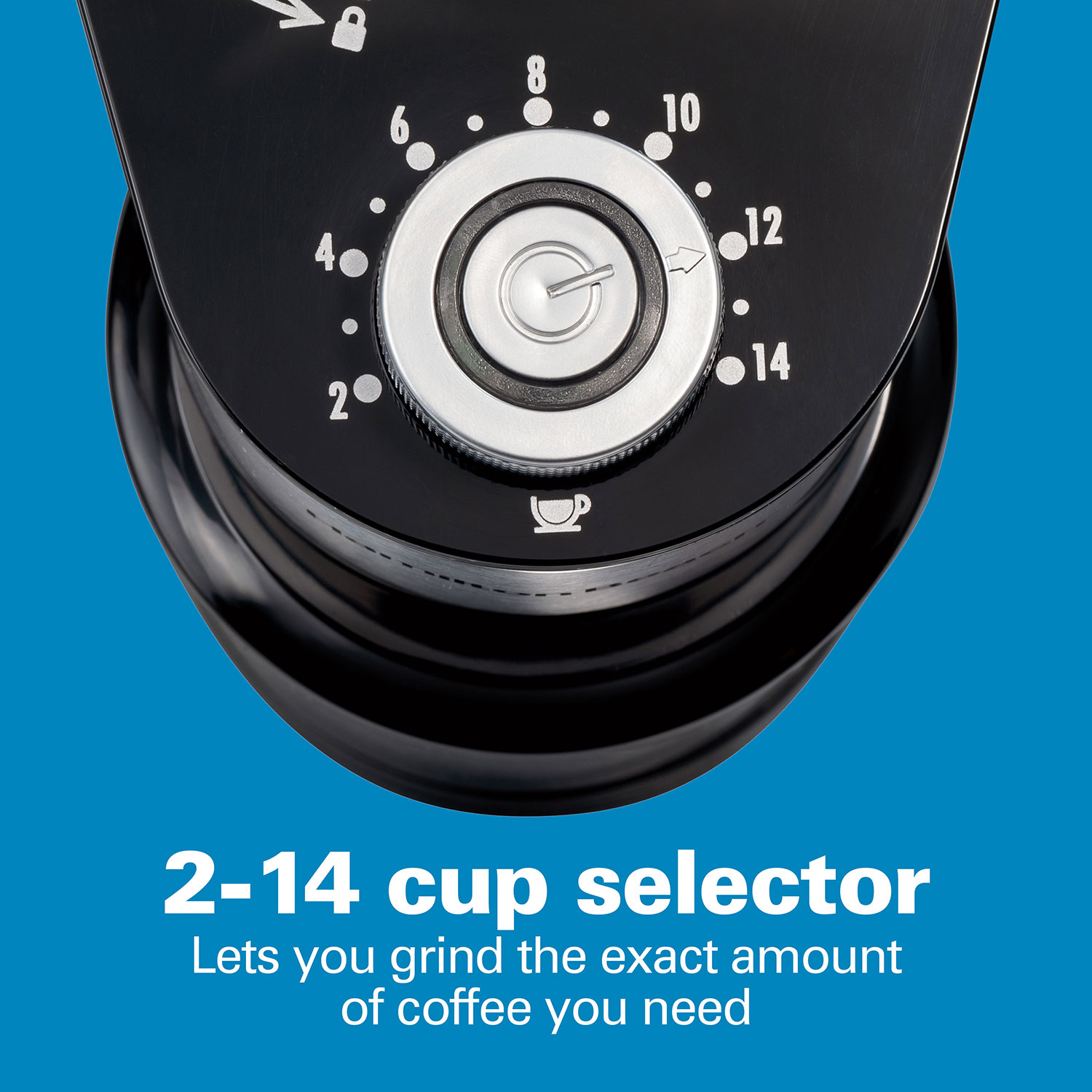 Hamilton Beach 2-14 Cup Burr Coffee Grinder with 18 Grind Settings