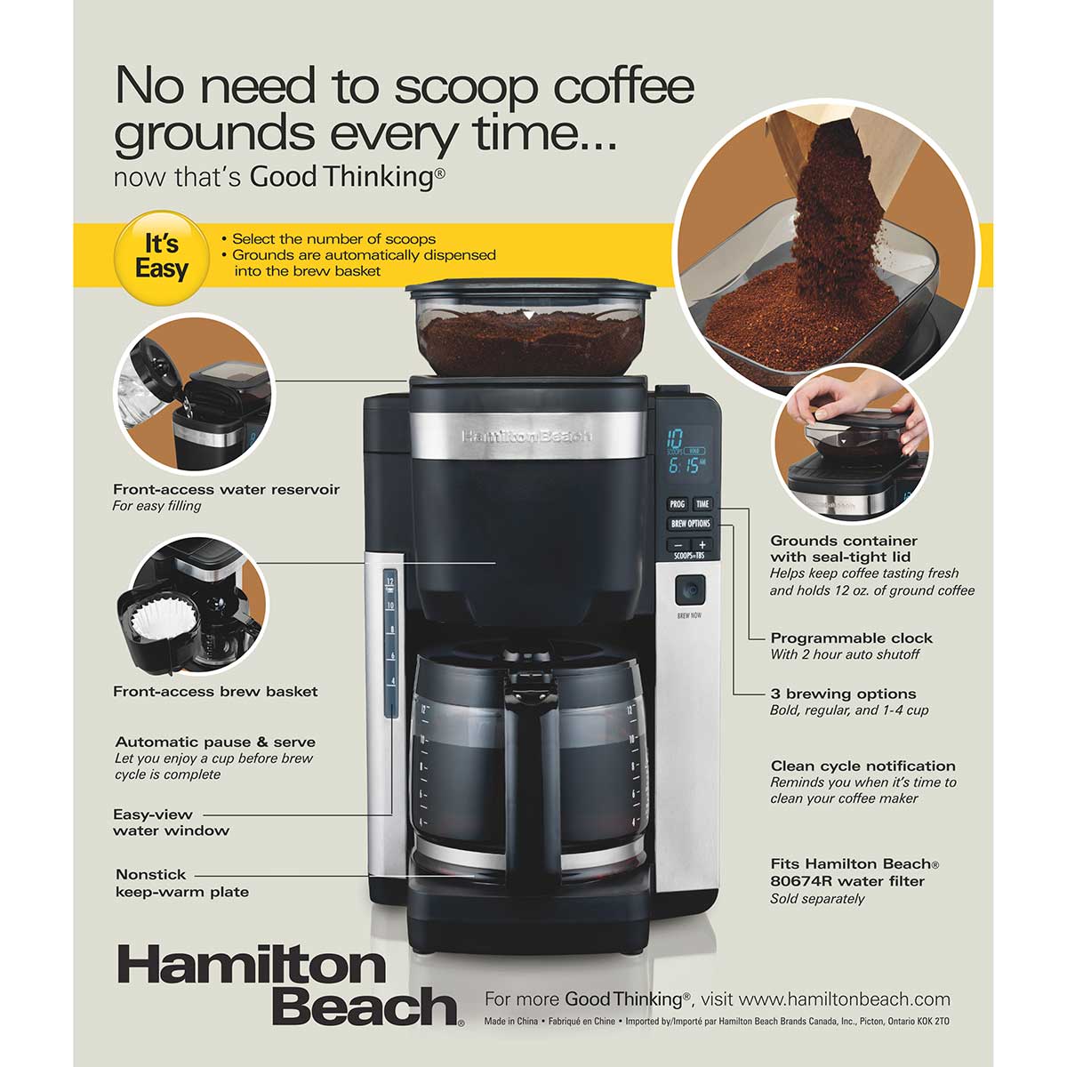 Hamilton Beach 12 Cup Programmable Coffee Maker with Automatic