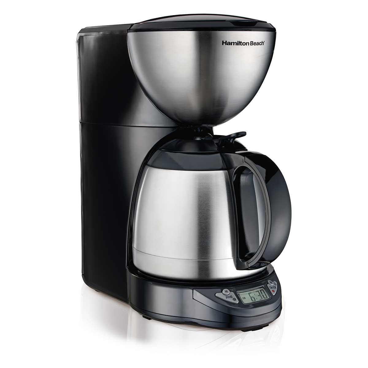 10-Cup Programmable Coffee Maker with Thermal Carafe, Black & Stainless (49855)