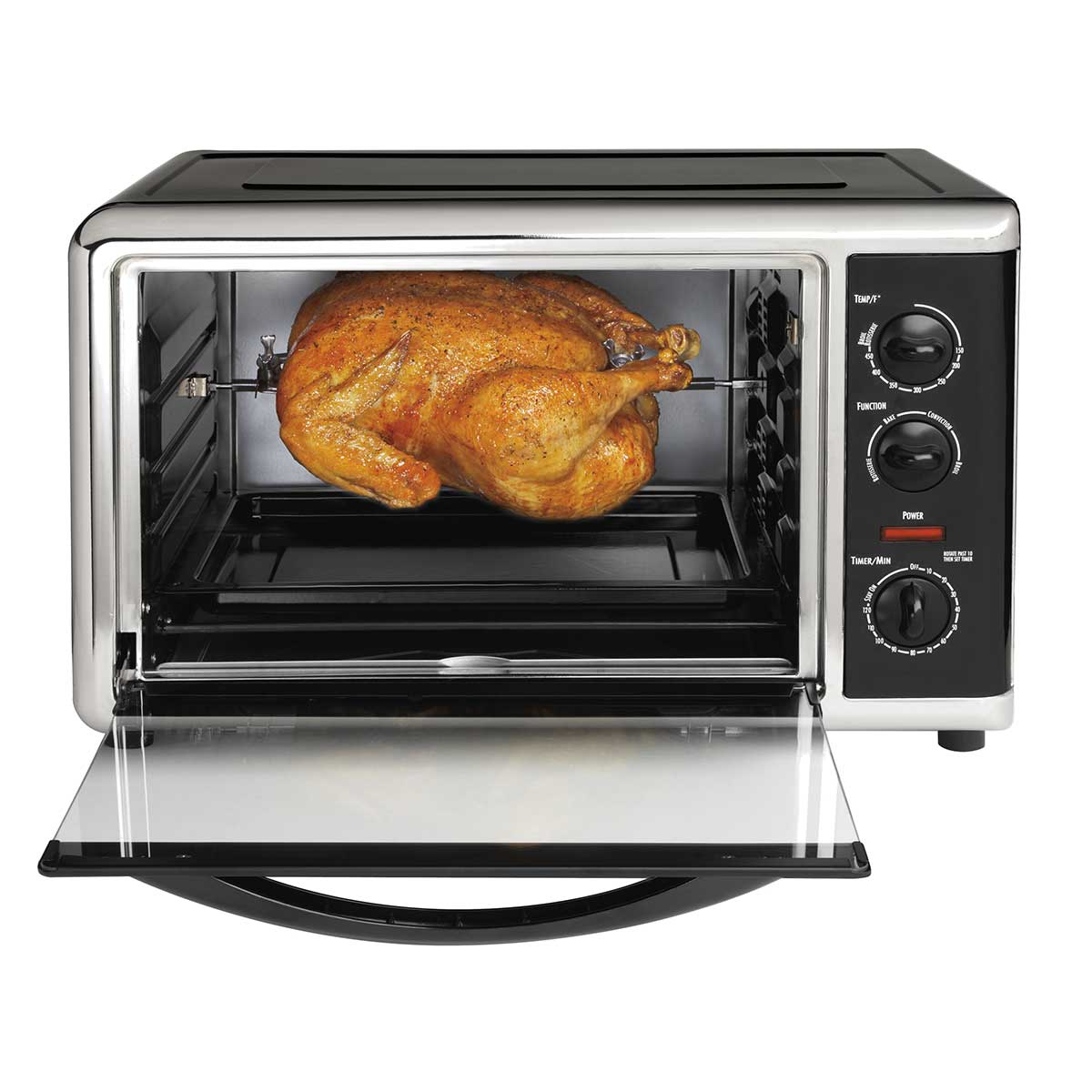 Hamilton Beach Countertop Convection Oven with Rotisserie, Bake Pans &  Broiler Rack, Extra-Large Capacity, Black (31105D)