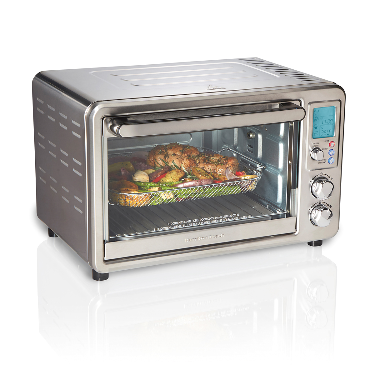 Hamilton Beach 1200W Silver 6-Slice Toaster Oven