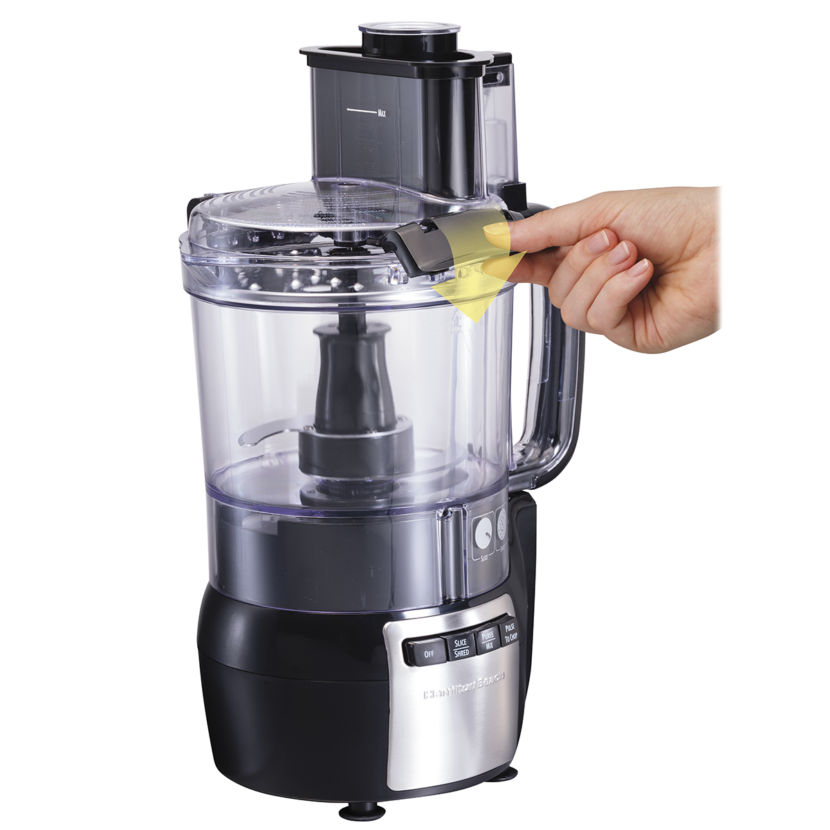 Hamilton Beach 12 Cup Stack & Snap™ Food Processor, Black 70724