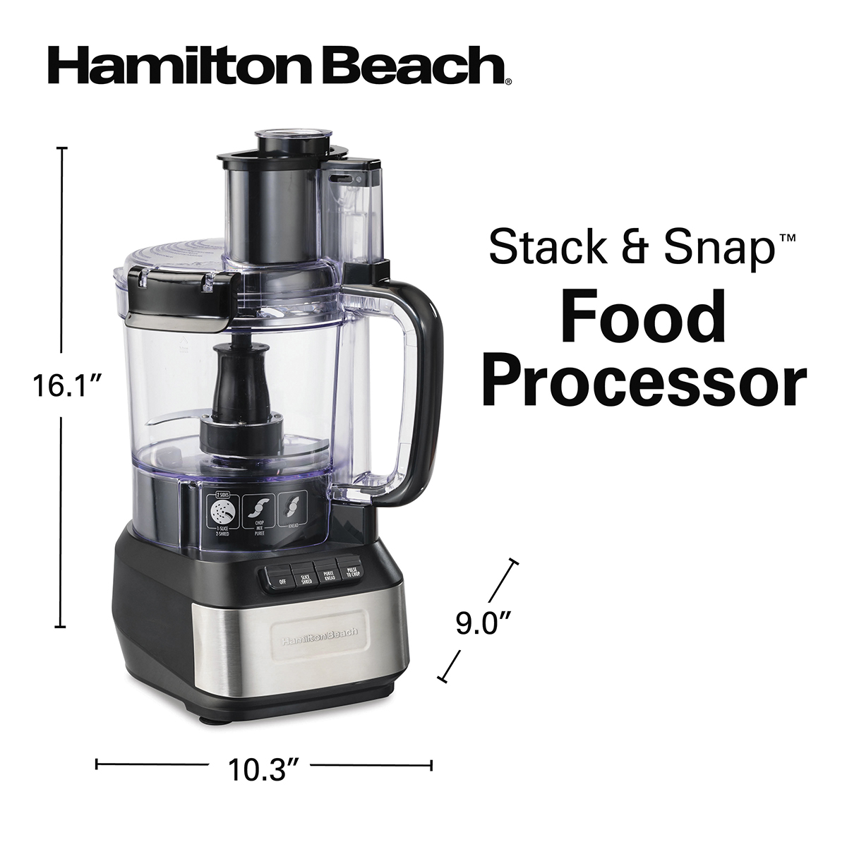 Hamilton Beach 12Cup Stack & Snap™ Food Processor 70727