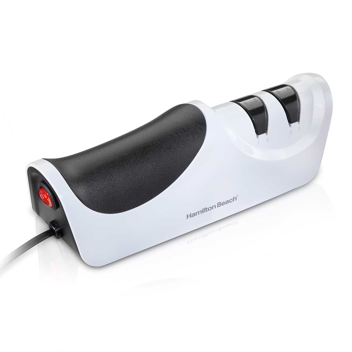 Electric Knife Sharpener with Automatic Blade Positioning, Diamond-Coated Grinding Wheels (86600)