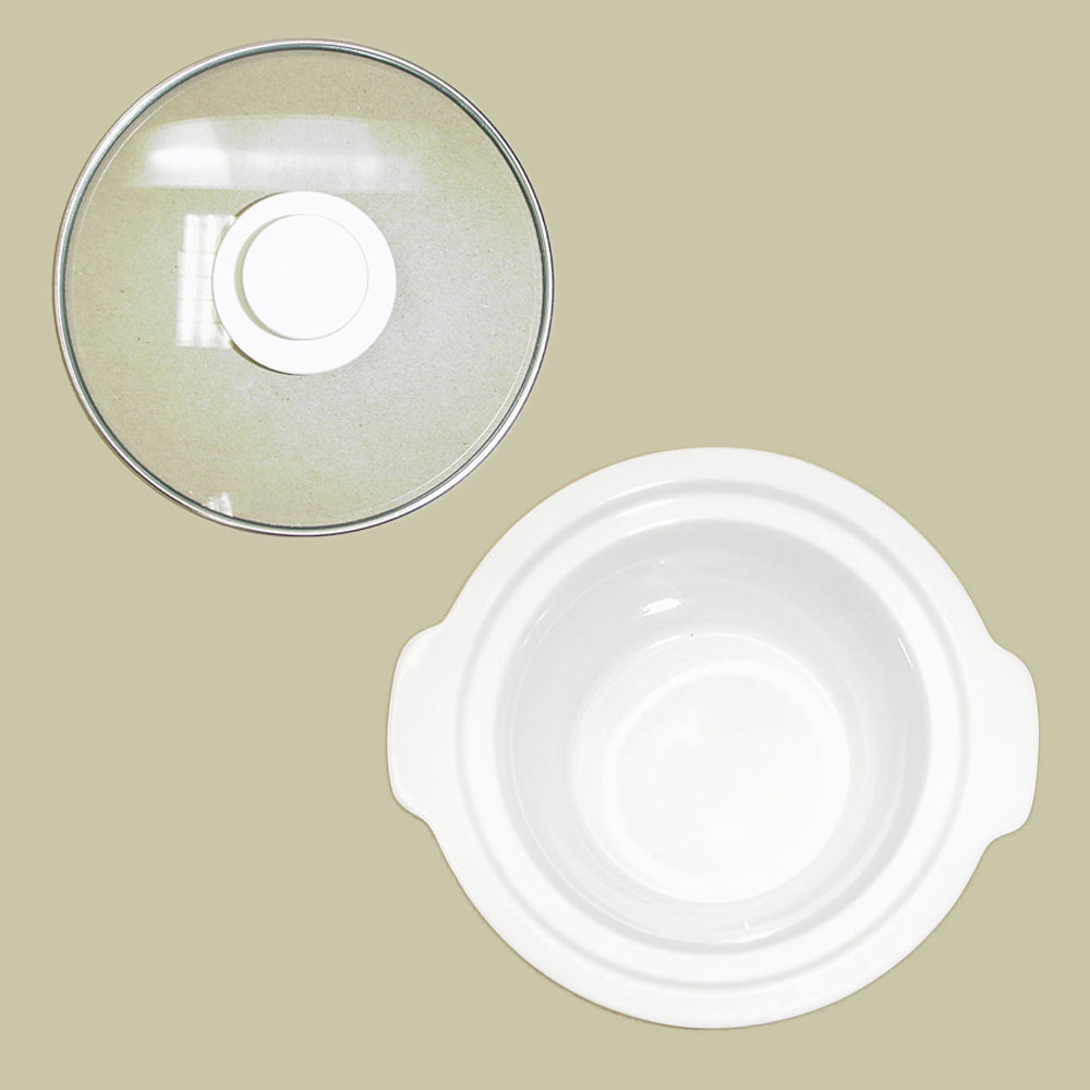 Crock-1.5 Qt, Round, White