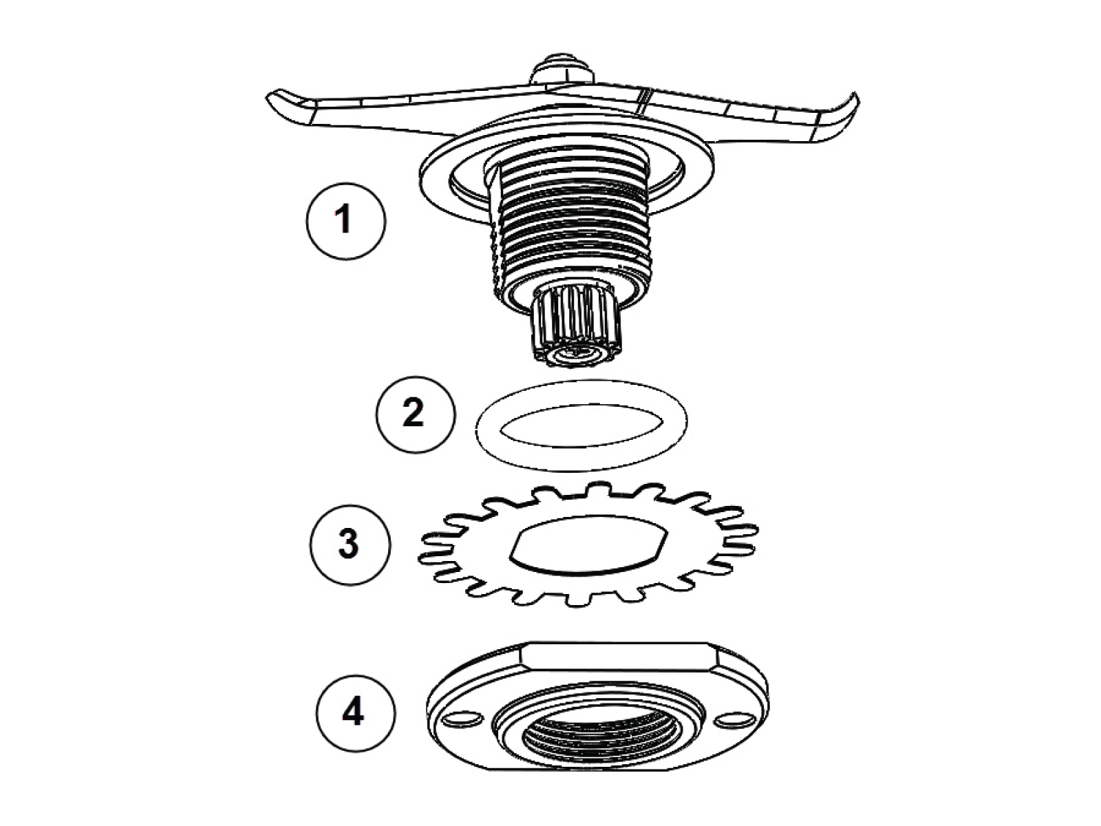Cutter Assembly (1 L, 1.5 L)   Blender