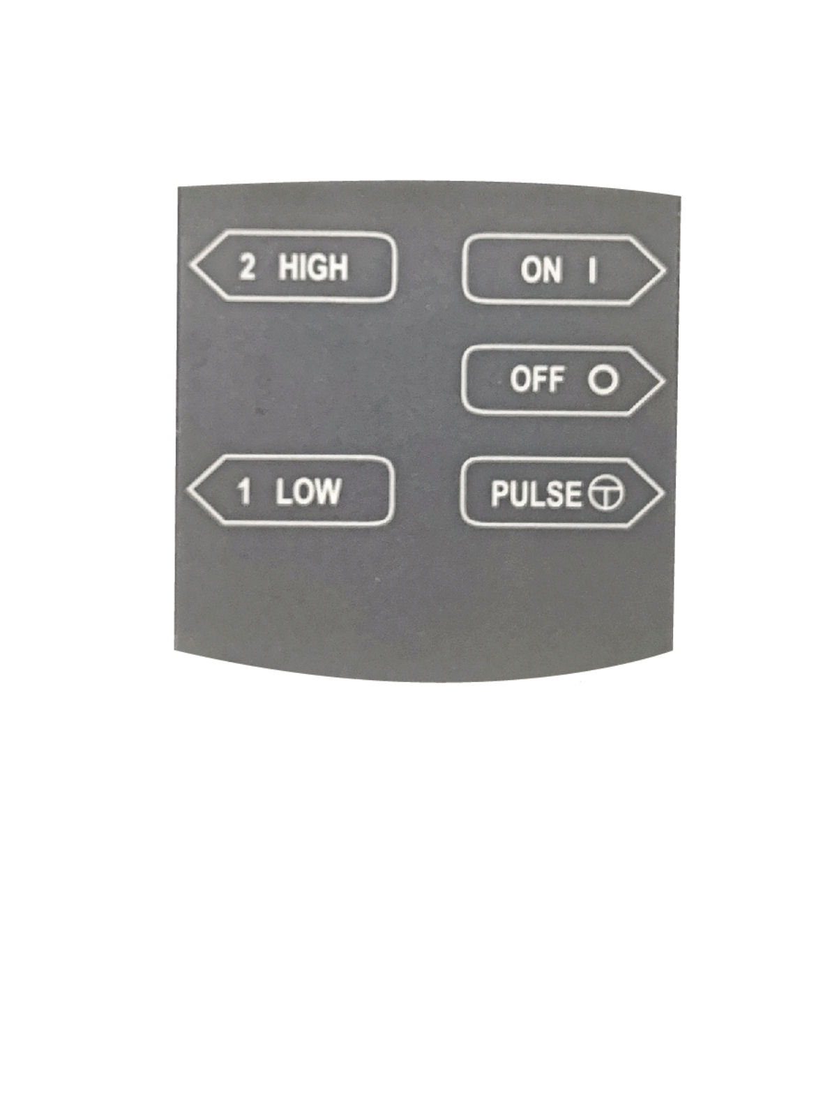 Control Panel Sticker   Commercial Blenders