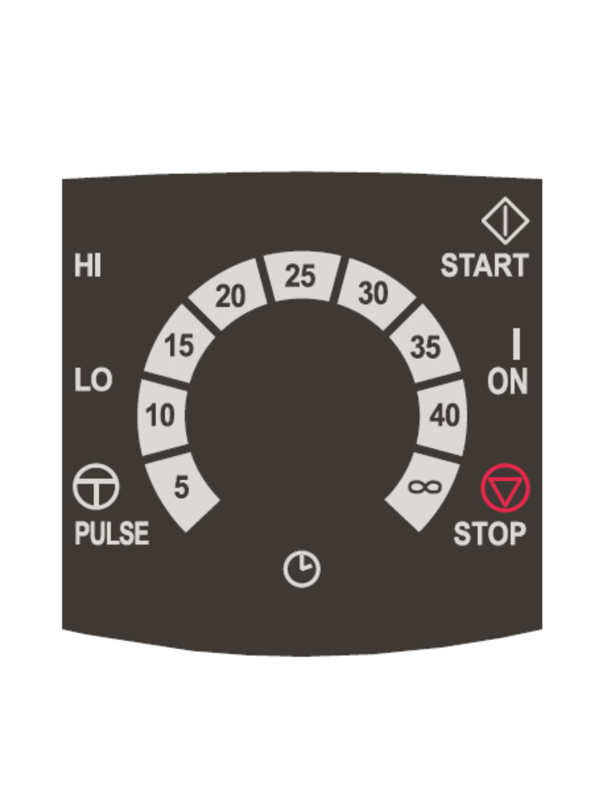 Control Panel Sticker   Commercial Blenders