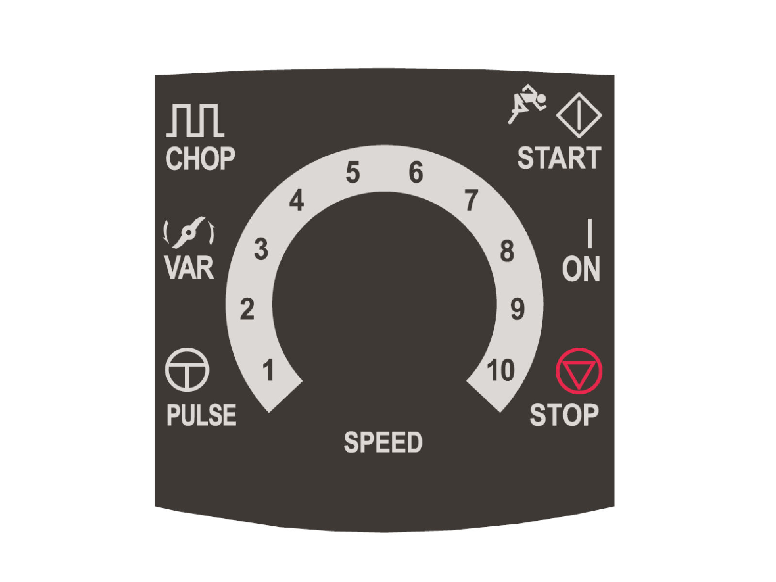 Control Panel Sticker   Commercial Food Blenders