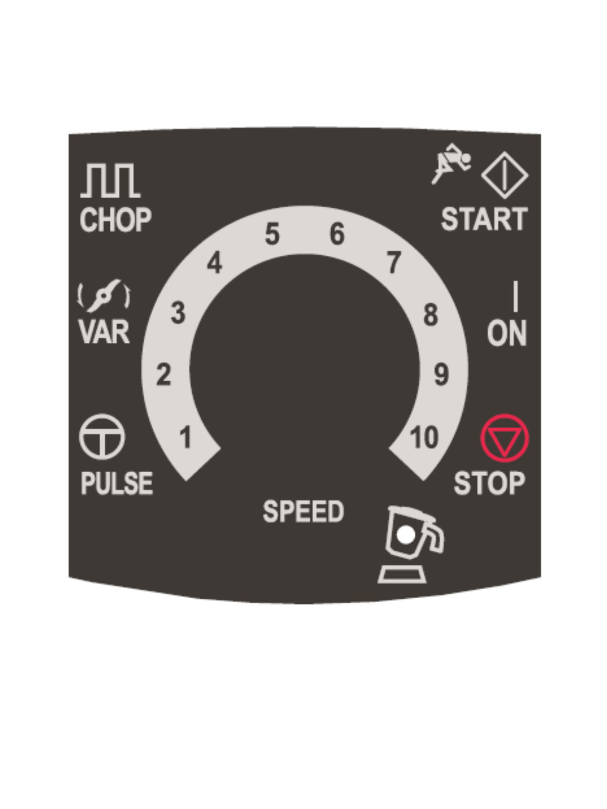 Control Panel Sticker   Commercial Food Blenders
