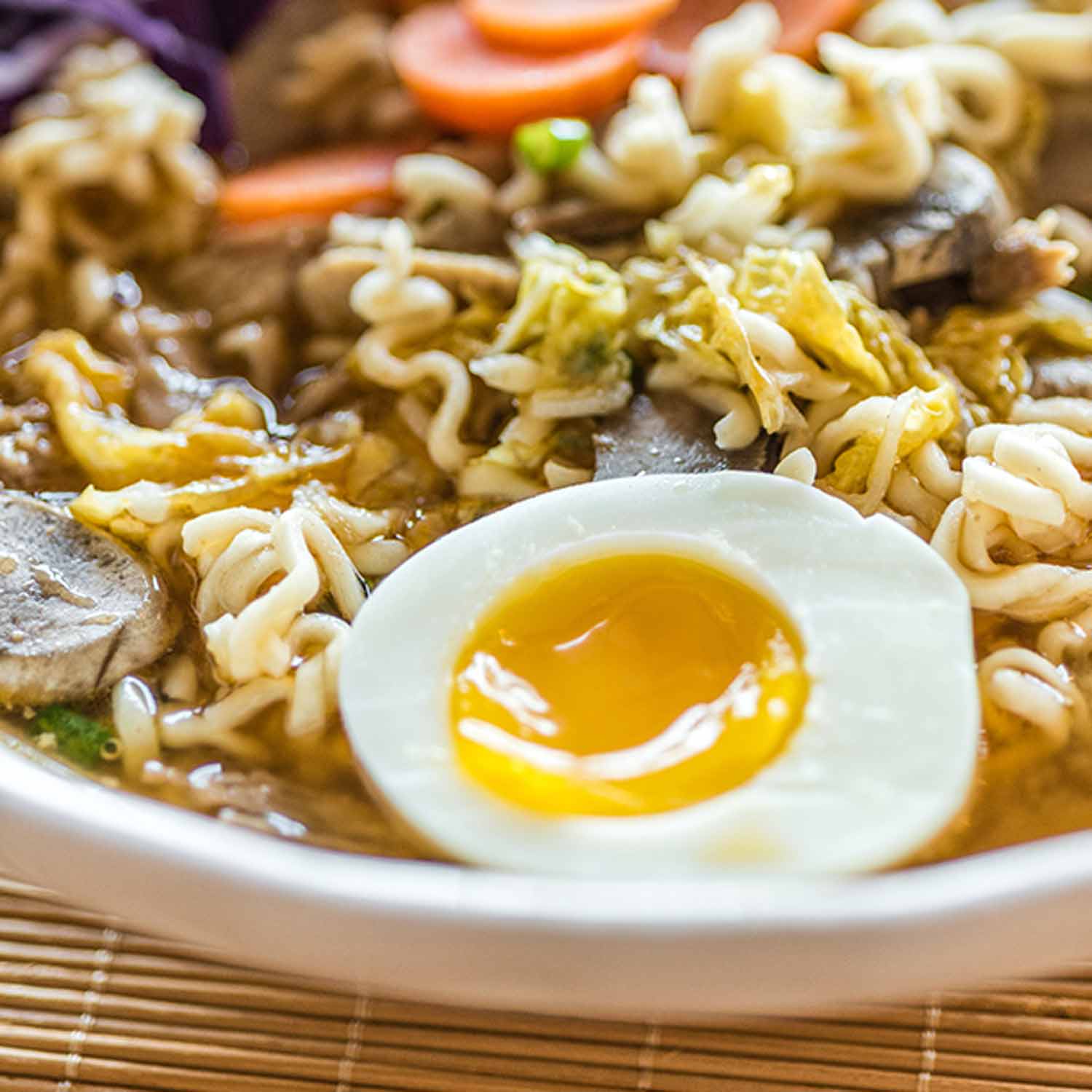 soft boiled eggs are the perfect addition to ramen