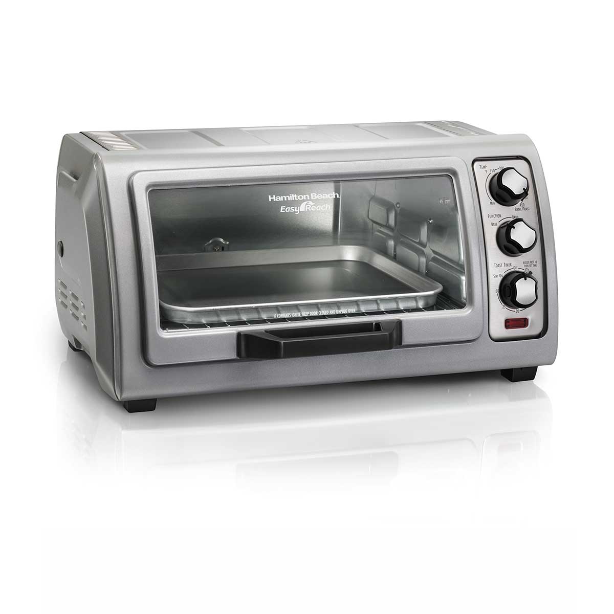 Hamilton Beach® Easy Reach Toaster Oven with Roll-Top Door & Reviews