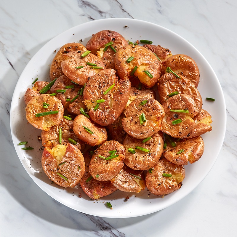Air Fryer Crispy Smashed Red Potatoes