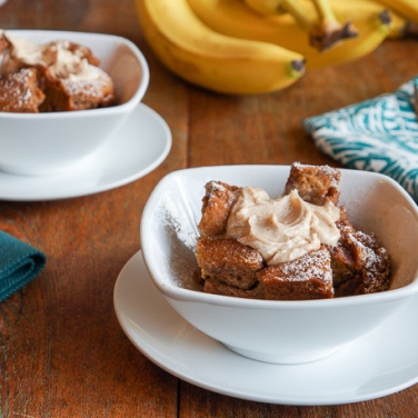 Recipe - Slow Cooker Bananas Foster Bread Pudding 