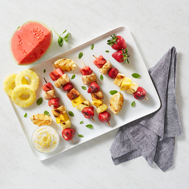 Grilled Fruit Kabobs with Lemon Dip Recipe HamiltonBeach