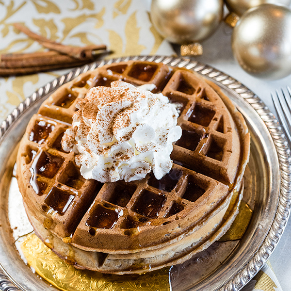 Spiced Gingerbread Waffles - A Beautiful Mess