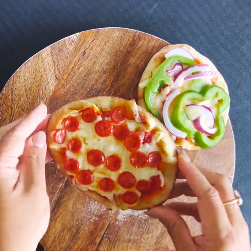 Grilled Mini Naan Pizzas