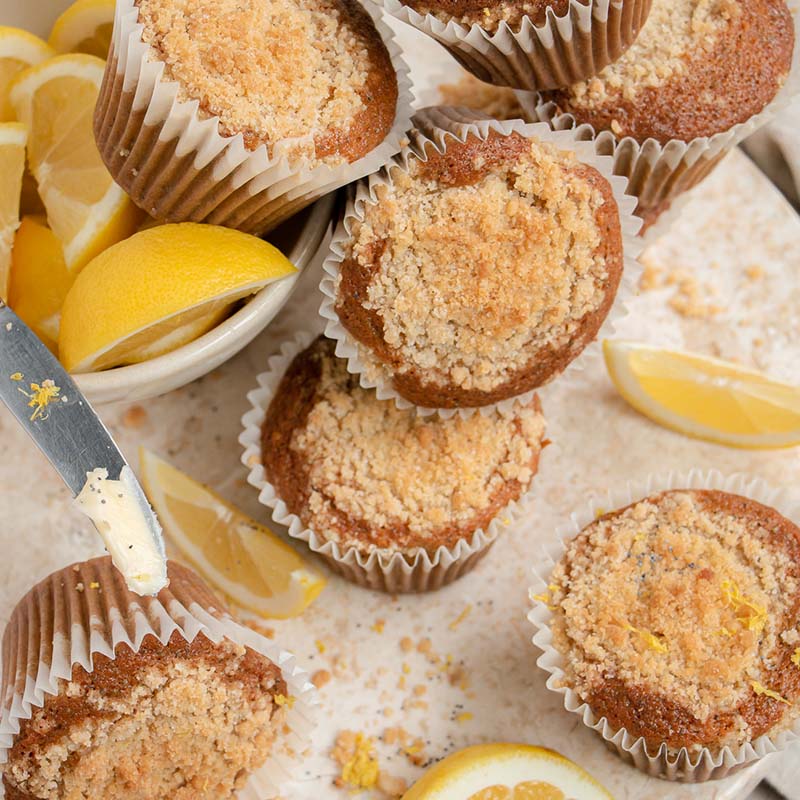 Lemon Poppy Seed Streusel Muffins