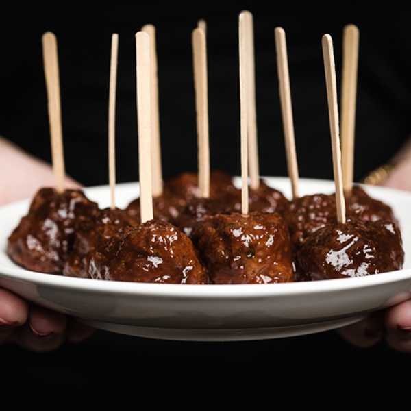 Slow Cooker Turkey Meatballs with Marionberry Barbecue Sauce