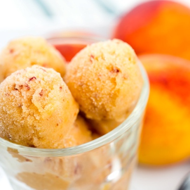 Non-Dairy Peaches and Coconut Frozen Treat