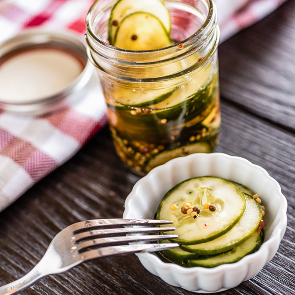 Quick Spicy Bread and Butter Pickles