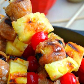 Blog for Center Stage: Searing Grill Pineapple Upside Down Donut Skewers with The Domestic Rebel