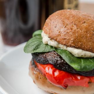 Blog for Portobello Mushroom and Roasted Red Pepper Sandwich
