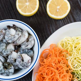 Blog for Lemon Garlic Shrimp and Spiralizer Veggie Pasta