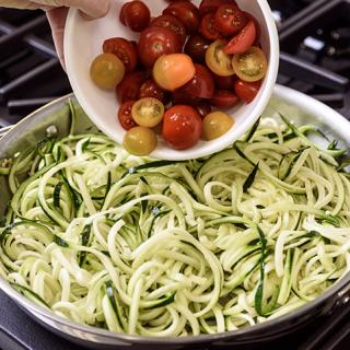 Blog for One-Pot Pasta with Zucchini Noodles and Tomatoes